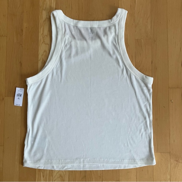 NEW GAP XL tall Modern Rib Halter tank top off-white - Picture 12 of 13
